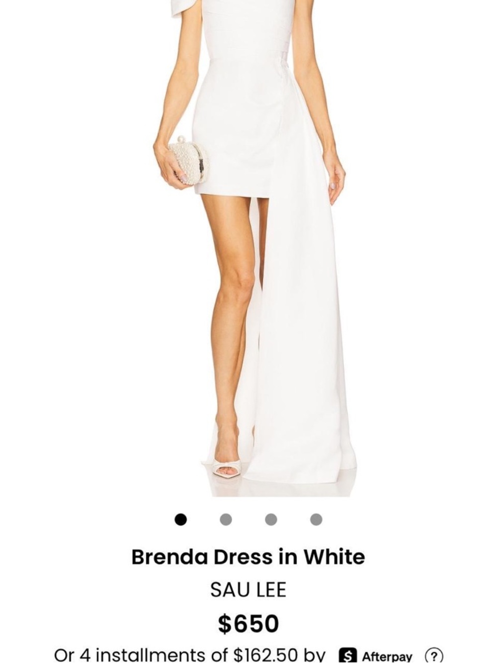Sau Lee Brenda Mini Dress in White